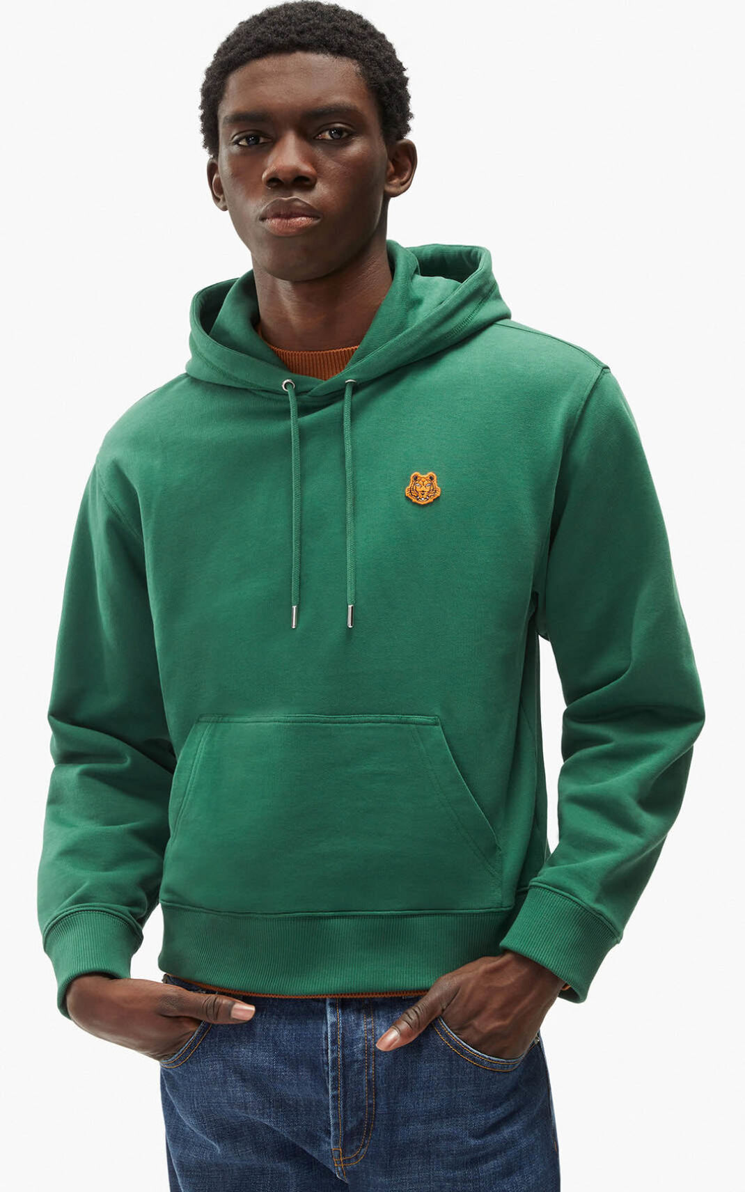 Sudaderas Con Capucha Kenzo Tiger Crest Hombre Verde - SKU.7925578